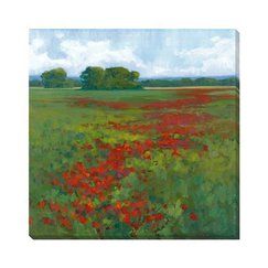 Poppy Wall Art, Poppy Art, Green Art, Red Poppies, Contemporary Paintings, Abstract Landscape, Online Art Gallery, Landscape Art, Plein Air