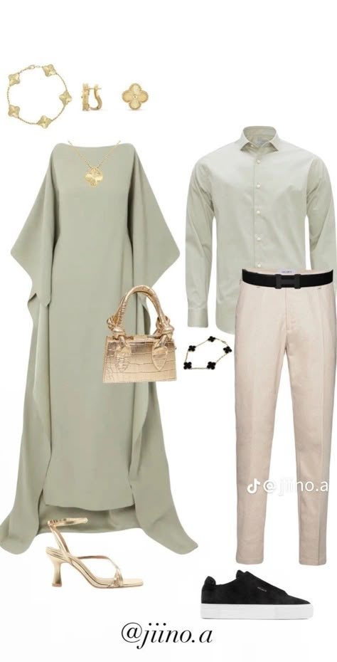 Couples Matching Outfits Swag, Latest Abaya, Abaya Design, Couple Fits, Mode Turban, Mode Zara, Modesty Outfits, Cute Couple Outfits, Fashion Top Outfits