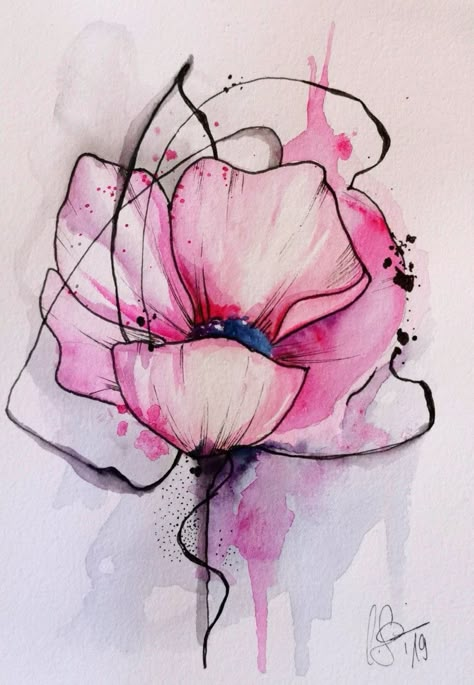 Watercolor Flower Art, Watercolor Flower, Water Colour, Alcohol Ink, Watercolor Flowers, Watercolor Painting, Flower Art, Watercolor Art, Watercolor Paintings