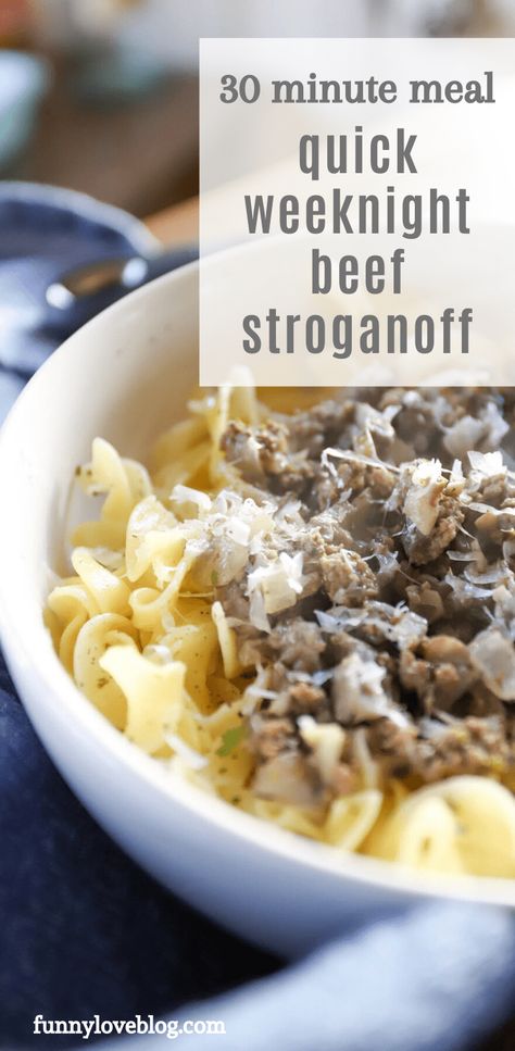 Easy Beef Stroganoff with Ground Beef is delicious, easy to make, and full of flavor! This quick mushroom and beef stroganoff recipe uses lots of chopped mushrooms for added flavor and veg without any rubbery texture. #easybeefrecipes #beefitswhatsfordinner #easydinnerrecipes #easypastarecipes Beef Stroganoff With Ground Beef, Stroganoff With Ground Beef, Beef And Mushroom Stroganoff, Easy Stroganoff, Homemade Pasta Sauce Recipe, Mushroom Stroganoff Recipe, Easy Beef Stroganoff, Recipe With Ground Beef, Chicken Recipes Easy Quick