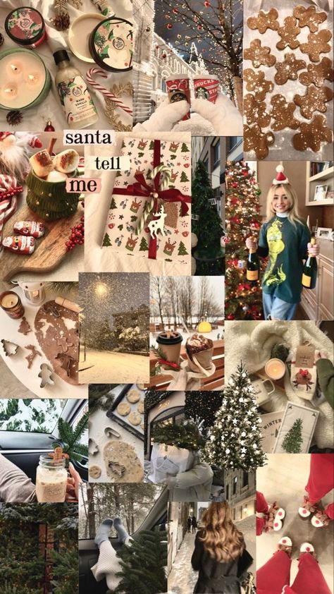 Asthmatic Christmas Wallpaper, Merry Christmas Asthetics, Preppy Christmas Collage, Marry Christmas Wallpaper Iphone, Christmas Lockscreen Collage, Astetic Christmas Wallpapers, Cozy Christmas Aesthetic Wallpaper Collage, Astethic Christmas Wallpaper, Christmas Backgrounds Aesthetic Collage