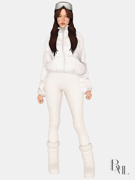 Bianca The Sims 4 Puffer Jacket, Sims 4 Cc Clothes Puffer Jacket, Sims4 Cc Sweatpants, Sims 4 Snow Suit Cc, Sims 4 Cc Snow Clothes, Sims 4 Skiing Outfit, Sims 4 Ski Outfit Cc, Sims 4 Cold Weather Outfits, Sims 4 Snowy Escape Cc Clothes