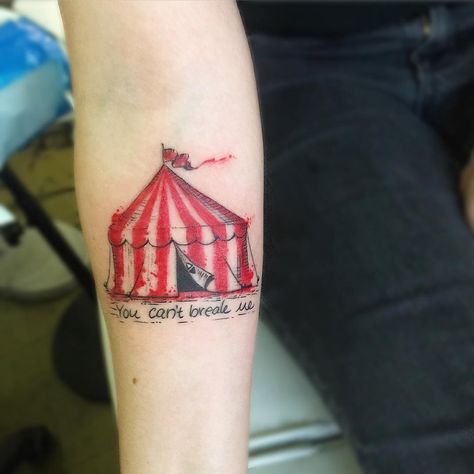 Circus tent for Sarah:) #circustenttattoo Circus Tent Tattoo, Circus Tattoos, Carnival Tattoo, Circus Tattoo, Amazing Tattoos, Circus Tent, Circus Art, Piercing Ideas, Black Eyed