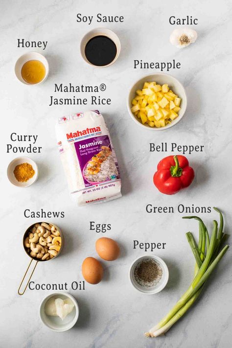 Fried Rice With Jasmine Rice, Mahatma Rice, Cooked Rice Recipes, Thai Pineapple Fried Rice, Pineapple Fried Rice Recipe, Jar Of Lemons, Thai Fried Rice, Pineapple Rice, Pineapple Fried Rice