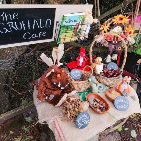 Gruffalo Cafe Role Play, Gruffalo Outdoor Activities, Cafe Role Play, Investigation Table, Tuff Spot, Role Play Areas, Kids Cafe, Toddler Ideas, The Gruffalo