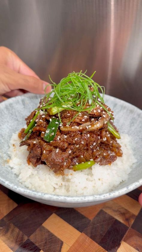 Bulgogi Rice Bowl, Wagyu Recipes, Wagyu Beef Recipe, Notorious Foodie, Bulgogi Marinade, Korean Beef Bulgogi, Steak Dishes, Delicious Rice, Asian Beef