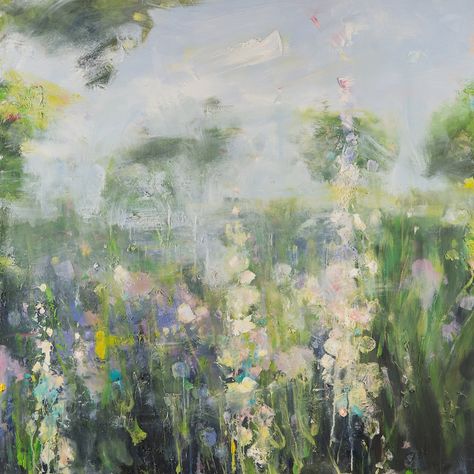 Hannah Woodman, Summer Border, Garden Drawing, Garden Painting, Ethereal Art, Landscape Artist, Dreamy Art, Arte Floral, Seascape Paintings