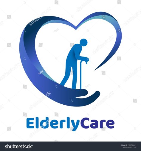 Elderly healthcare heart shaped logo. Nursing home sign. #Ad , #AFFILIATE, #heart#shaped#Elderly#healthcare Doctor Logos, Medicine Logo, Home Care Agency, Clinic Logo, Logo Application, Care Logo, Nursing Care, Elderly Care, Home Sign