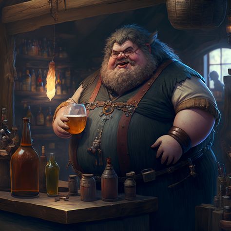 Tavern Owner Dnd, Inn Keeper Dnd, Tavern Keeper Character, Fantasy Shopkeeper, Dnd Brothel, Dnd Bartender, Dnd Merchant, D&d Npc, Fantasy Merchant