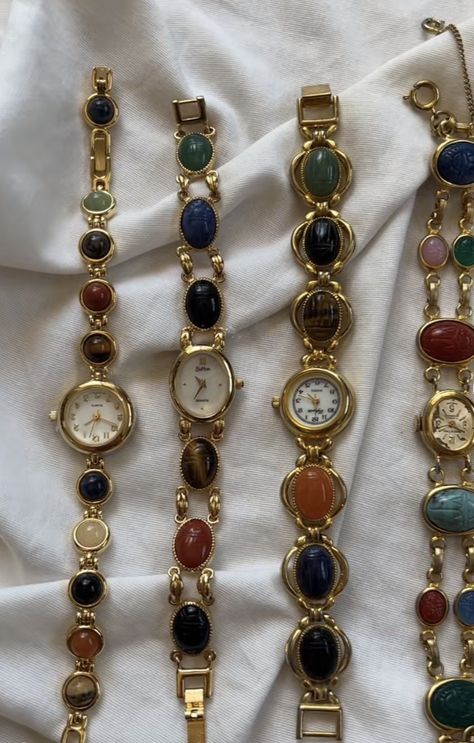 watches, watch, jewelry, aesthetic, gold, unique, etsy, finds, vintage Accessory Inspo, Thrift Inspo, Dope Jewelry, Funky Jewelry, Thrift Finds, Jewelry Lookbook, Pretty Jewelry, Girly Jewelry, Dream Jewelry