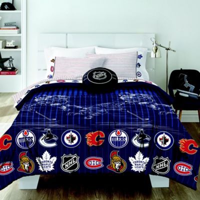 Hockey Bedding, Canadian Hockey, Blue Comforter, Twin Comforter, Printed Pillowcases, Hockey Fans, Queen Comforter, Blue Bedding, Hockey Teams