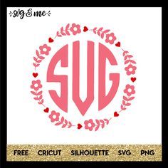 Monogram Wreath Svg Free, Heart Wreath Drawing, Monogram Free Svg, Diy Silhouette, Monogram Art, Free Svgs, Wreath Drawing, Free Silhouette, Acrylic Keychains