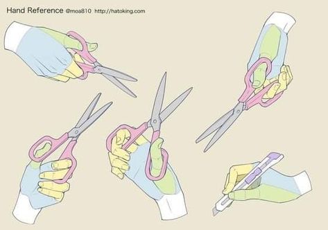 Hand Refs, Scissors Drawing, Hand Drawing Reference, Body Reference Drawing, Hand Reference, 캐릭터 드로잉, Hand Sketch, Figure Drawing Reference, Anime Drawings Tutorials