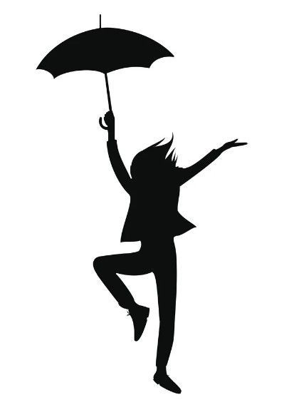 Umbrella Silhouette, Woman With Umbrella, Rain Illustration, Umbrella Illustration, Valentines Illustration, Cute Umbrellas, Umbrella Girl, Silhouette People, Couple Silhouette