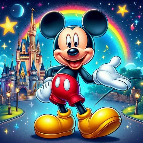 Cartoon Mickey Mouse, Animated Pics, Disney Paintings, Disney Collage, Mickey Y Minnie, Fairytale Art, Yellow Shoes, Classic Cartoons, Saint Germain