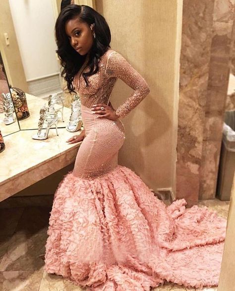 Luxury Prom Dresses, Sheer Prom Dress, Long Sleeve Mermaid Prom Dress, Long Sleeve Prom Dress, Trumpet Prom Dress, Sleeve Prom Dress, Prom Dresses Pink, Prom Goals, Prom Dress Evening