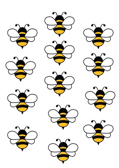 you can see 13 bumble bees, flying in formation, going to the flower beds to replenish with pollen to take back to the nest . Bee Themed Classroom, Bumble Bee Art, Bee Classroom, Toddler Lessons, Winnie The Pooh Cake, Bible Verse Coloring Page, Lesson Plans For Toddlers, Bee Baby Shower Theme, Mommy To Bee