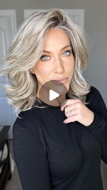 Raquel Welch Wig Collection on Instagram: "#RaquelWelchCoStar @kristynamoore gives a 10/10 for our new Flip The Script wig 🌟 And we give her a 100/10 for that hairline close up, what lace? She is wearing Shaded Iced Latte Macchiato - her all time favorite blonde! 

#wigs #wig #alternativehair #raquelwelchwigs #ravesforraquel #wiglifestyle #wiginfluencer #wigsforhairloss #thinhairsolution #lacefront #wigslayer" Rachel Welch Wigs, Raquel Welch Wig, Rachel Welch, Flip The Script, Raquel Welch Wigs, Wig Collection, Blonde Wigs, Raquel Welch, Alternative Hair