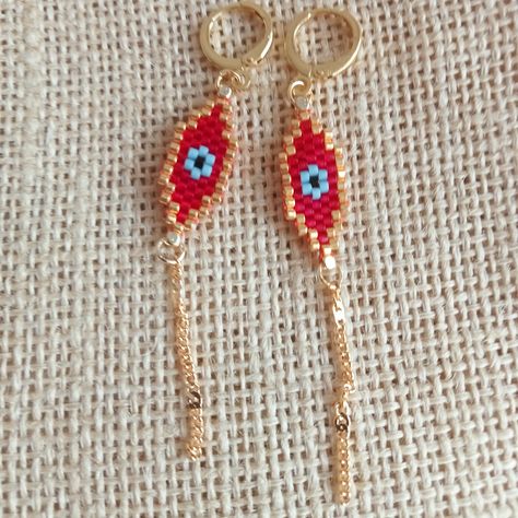 Evil Eye Beads Earrings, Crochet Evil Eye Earrings, Beaded Evil Eye Earrings, Evil Eye Fringe Earrings, Elegant Gold-plated Evil Eye Earrings, Protection Jewelry, Beaded Jewelry Earrings, Earrings Chain, Jewelry Chain