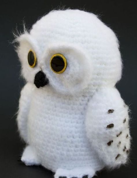 Owl Crochet Pattern Free, Harry Potter Crochet, Harry Potter Owl, Crochet Owls, Owl Crochet Patterns, Crochet Animal Amigurumi, Crochet Birds, Pola Amigurumi, Crochet Owl