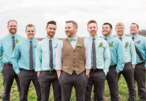 bright casual groomsmen attire |  Lauren Fair Photography | Blog.theknot.com Groomsmen Attire Ideas, Casual Groomsmen Attire, Casual Groomsmen, Casual Grooms, Groomsmen Outfits, Groom And Groomsmen Attire, Wedding Groomsmen, Groomsmen Attire, Groom Outfit