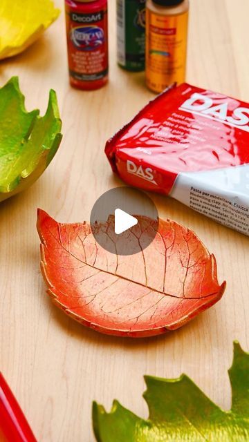 One Little Project #easycrafts on Instagram: "Capture the beauty of nature with a DIY clay leaf bowl 🍁 This leaf shaped trinket dish is SO PRETTY and it’s really easy to make!  For the full instructions visit onelittleproject.com and search “clay leaf bowl”  ❤️ Follow @one_little_project for more easy and fun craft ideas  #onelittleproject #ontheblog #claydecorations #diyprojects #diyhome #diycraft #easydiy #diytutorial #handmadedecor #claycraft #claycrafts #handmadedecor #claydecor #crafting #clay #claytutorial #clayideas #claybowl #clayideas #airdryclayideas #airdryclay #naturecrafts" Airdryclay Ideas Diy Easy, Clay Leaf Bowl, Airdryclay Ideas, One Little Project, Clay Leaf, Fun Craft Ideas, Leaf Bowl, Leaf Bowls, Clay Bowl