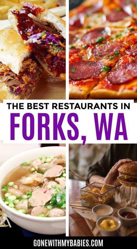 Dive into incredible meals at these top restaurants in Forks, WA! Travel with kids | Things To Do In Forks | Washington State Travel Washington Things To Do, Girls Roadtrip, Seattle Vacation, Forks Washington, Washington State Travel, Washington Travel, Kids Things To Do, Visit Colorado, State Foods