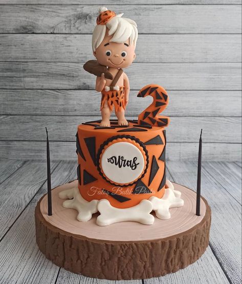 Pebbles And Bam Bam Cake, Bam Bam Birthday Cake, Bam Bam Cake, Happy Birthday Animals Funny, Flintstone Party, Flintstones Party, Flintstones Birthday, Happy Birthday Animals