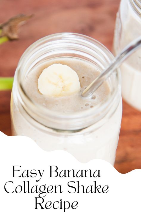 This easy-to-make banana collagen shake takes just five minutes to make and calls for just 3 simple ingredients! Packed full of healthy goodness and natural sweetness, this healthy smoothie is perfect for any time of the day, and is a quick and easy way to add a little extra goodness to your diet! Collagen Smoothie Recipes, White Wine Pasta Sauce, Collagen Smoothie, Healthy Sweeteners, Vital Proteins Collagen Peptides, Peanut Butter Banana Smoothie, Banana Shake, Banana Coffee, Frozen Bananas