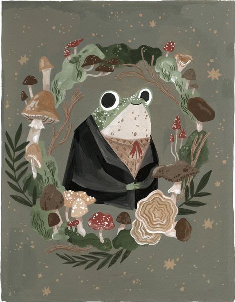 Store — Rae Ritchie Rae Ritchie, Family Art Print, Friend Art, Gouache Illustration, Frog Illustration, Animal Illustration Art, Gouache Illustrations, Forest Illustration, Frog Art