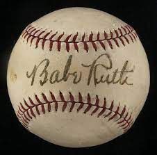 The Infinite Supply Of Signed Babe Ruth Baseballs Cannot Meet The Demand Baby Ruth, Knights Of Columbus, Lou Gehrig, Baseball Memorabilia, Yankee Stadium, Memorial Hospital, Play Baseball, Babe Ruth, Classic Image