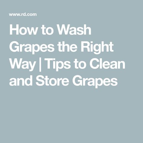 How to Wash Grapes the Right Way | Tips to Clean and Store Grapes How To Wash Grapes, Wash Grapes, How To Store Grapes, Fruit List, Vinegar Cleaning, Grape Bunch, Fruit Snacks, Apple Cider, Fresh Fruit