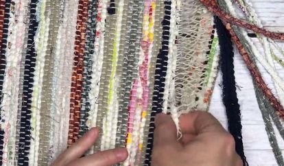 recycle a rag rug Rag Rug Diy, Rug Diy, Patchwork Curtains, Shiplap Wall Diy, Rainbow Wreath, Burlap Wreath Diy, Faux Fireplace Diy, How To Recycle, Paper Rosettes