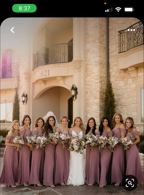 Bridesmaid Dresses Mauve, Mulberry Wedding, Bridesmaid Dresses Blush, Mauve Bridesmaid Dresses, Bridesmaid Dress Color Schemes, Mauve Wedding Colors, Grey Weddings, Bridal Things, Colors For 2024