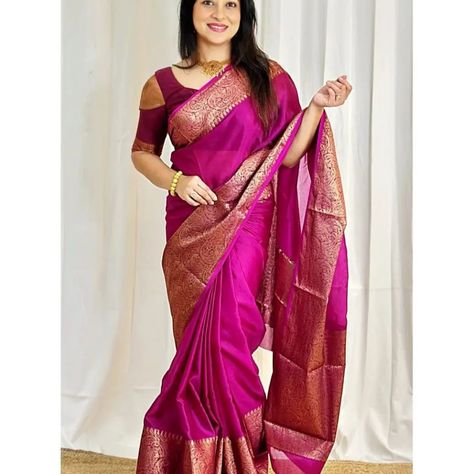 WhatsApp - 8225065839 For Order & Inquiry 🌸 Rani Pink Banarasi Saree, Rani Pink Saree, Pink Banarasi Saree, Lichi Silk Saree, Diwali Dresses, Hot Pink Skirt, Buy Designer Sarees Online, Rani Pink, Saree Design