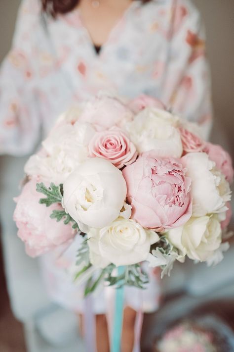 Pink & White Peony Bouquet | Lemonade Pictures Peonies Wedding Bouquet, Pink Peonies Wedding, Kelsey Rose, White Peonies Bouquet, Pink Peonies Bouquet, Simple Wedding Bouquets, Peonies Wedding, Bridal Bouquet Peonies, Peony Bouquet Wedding