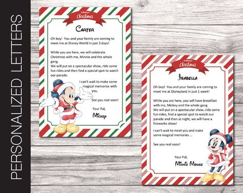 Purchase Printable Christmas Mickey & Minnie Mouse Personalized Letters Surprise Trip Reveal Mickey Mouse Letters, Surprise Trip Reveal, Christmas Mickey, Personalized Letters, Disney World Trip, Mickey And Minnie, Very Merry Christmas, Printable Christmas, Mickey Minnie Mouse