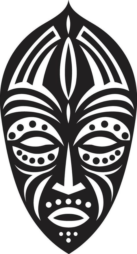 African Mask, Cnc Projects, African Masks, Emblem Logo, African Art, Pattern Wallpaper, Creative Art, Vector Art, Art Reference