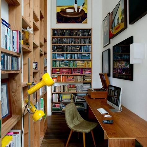 “Workspace Inspo and Image Regram thanks to @david_boyle_architect of his Marrickville House project and based in Australia. Spotter  thanks to Kara…” Sydney House, Diy Computer Desk, Narrow Rooms, Home Office Inspiration, Small House Plan, Casa Vintage, Eclectic Design, Spare Room, Eclectic Home