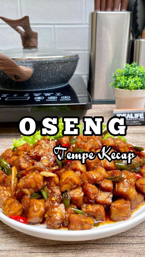 Masak Simple, Tahu Tempe, Spicy Dishes, Food Projects, Food Recepie, Easy Cooking Recipes, Indonesian Food, Food Videos Cooking, Easy Cooking