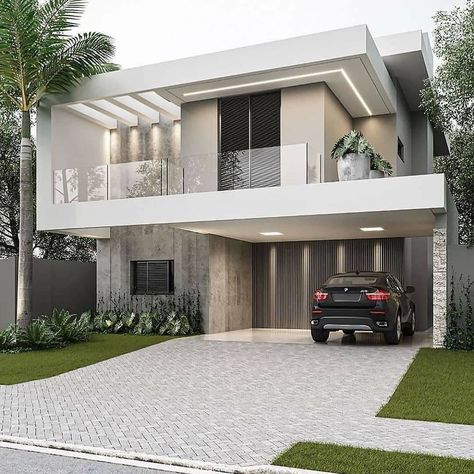 1st Floor House Design, Morden House, Front Wall Design, Modern Small House Design, Modern House Facades, Modern Exterior House Designs, House Outside Design, Bungalow House Design, House Front Design