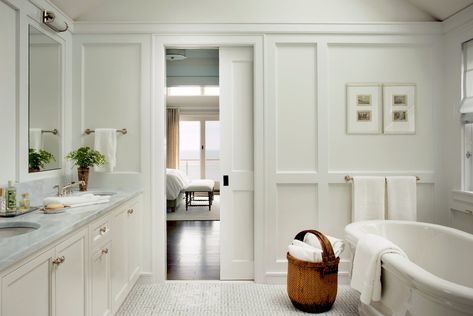 Bathroom Trim, Cape Cod Bathroom, Cape Cod Beach House, Batten Board, Fixer Upper Bathroom, Framing Art, Trim Board, Bathroom Remodel Cost, Door Bathroom