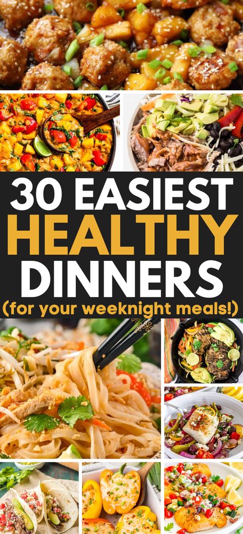 Easy Healthy Dinner Recipes – Choose from the best easy healthy dinner ideas that you won’t get enough of! Mouth-watering and quick dinner recipes that are going to be loved by everyone! Quick dinner recipes, quick and easy dinner ideas, easy healthy meals, healthy meals for a family, family dinner ideas cheap, cheap family meals, quick family dinner ideas, quick and easy meals, healthy salad recipes, beef dinner, chicken dinner, healthy salad recipes for dinner. Dinner Ideas For A Family Of 5, Light Dishes For Dinner, Health Quick Dinners, Easy Healthy Family Dinner Recipes, Dinner Ideas And Recipes, Delicious Dinner Recipes For Family, Healthier Meal Ideas, Easy At Home Dinners, Simple Easy Healthy Dinners