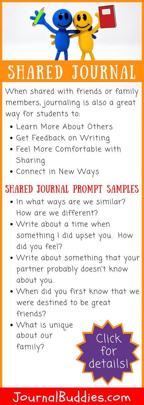 When shared with friends or family members, journaling is also a great way for students to connect with the people around them. Journal To Share With Friends, Journal Group Ideas, Friend Group Journal, Comfort People Journal, Shared Journal With Friends Ideas, Shared Journal With Friends, Healthy Habits For Kids, Creative Writing For Kids, Journal Prompts For Kids