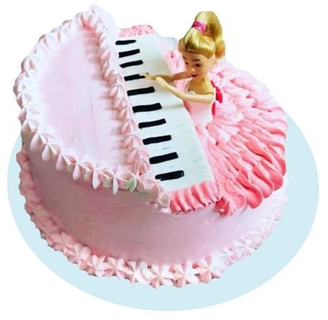 Piano Cake Design, Doll Cake Design, Latest Cake Design, Doll Cake Designs, Simple Doll, Barbie Doll Cake, Piano Cake, Piano Cakes, Cake Designs For Kids