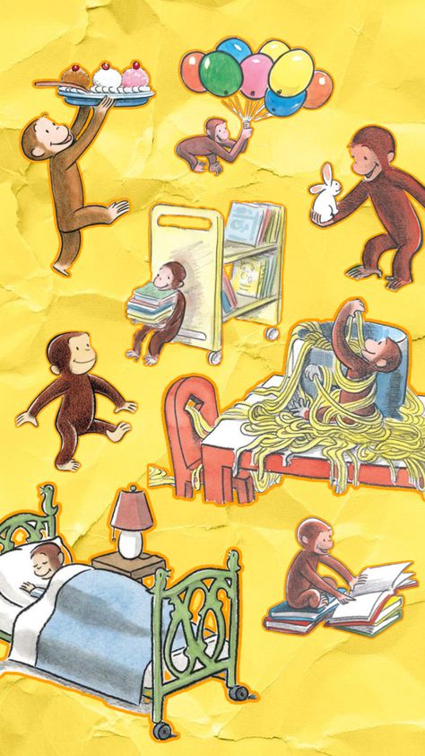 curious george #explore #vibes #childhood #curiousgorge #explorepage #foryou #fyp #foryoupage Curious George Nursery, Monkey Illustration, Wallpaper Iphone Summer, Pbs Kids, Curious George, Cute Monkey, Phone Wallpaper Patterns, Poster Ideas, Puff And Pass