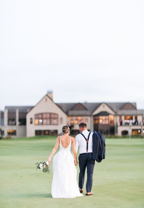 Wisconsin Golf Course Wedding — Better Together Photography Golf Course Wedding Colors, Wedding Better Together, Engagement Photos On Golf Course, Couples Golfing, Together Photography, Wedding Photo Ideas Golf Course, Golf Club Wedding Photography, Wedding Photos At Golf Course, Golf Course Wedding Photos