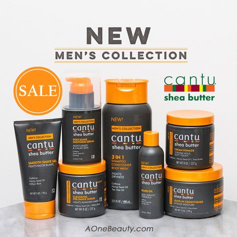 NEW Cantu Men's Collection On Sale Now! Free Shipping to Canada CAD$49 Order / Free Cantu Samples with Every purchase http://www.aonebeauty.com/brands/Cantu.html?sort=newest #sale #men #beardoil #freeshipping #sample #sheabutter Cantu Beauty, Cantu Hair Products, Shea Butter Cream, Help Hair Grow, Mens Shampoo, Mens Hair Care, Hair Lotion, Pelo Afro, Nourishing Shampoo