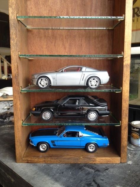 Hot Wheels Storage Display, Display Cabinet Diy, Toddler Car Bed, Car Model Display, Toy Car Display, Hot Wheels Display Case, Diecast Cars Display, Hot Wheels Storage, Car Themed Bedrooms