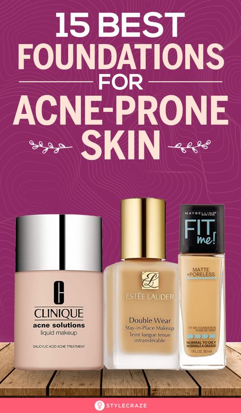 Best Foundation For Acne, Lotion For Oily Skin, Foundation For Oily Skin, Acne Makeup, Best Foundations, Tips For Oily Skin, Oily Skin Acne, Cream For Oily Skin, Eye Skin Care